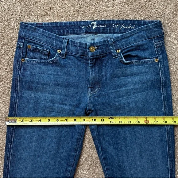 7 For All Mankind A Pocket Bootcut Jeans Size 30 USA - Picture 8 of 13